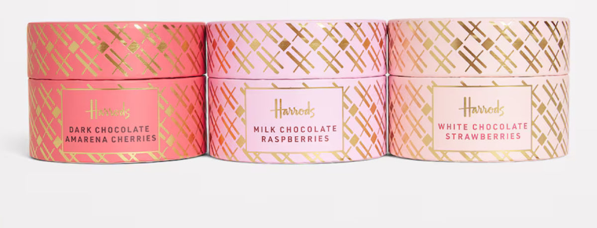 Harrods London Mini Trio of   Chocolate Cherries & Berries Collection
